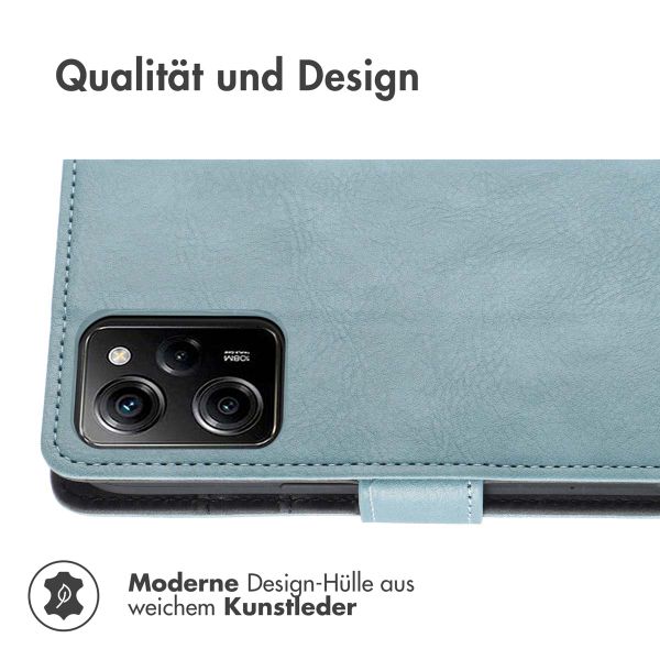imoshion Luxuriöse Klapphülle Xiaomi Poco X5 Pro 5G - Hellblau