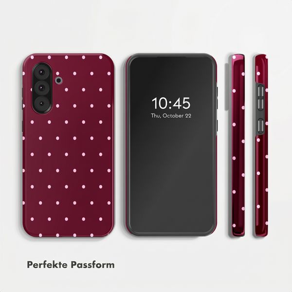 Selencia Vivid Back Cover Samsung Galaxy A36 / A56 - Happy Dots Burgundy