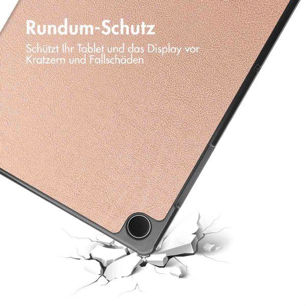 imoshion Trifold Klapphülle für das Samsung Galaxy Tab A9 Plus - Rosé Gold