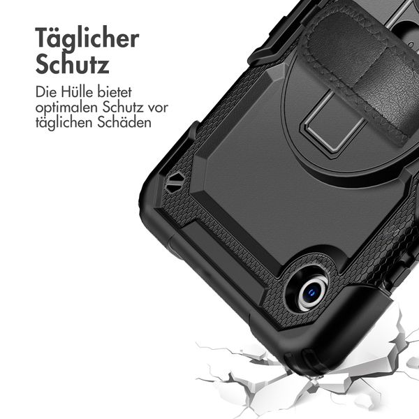 Accezz Robustes Back Cover mit Schultergurt Samsung Galaxy Tab A11 / A9 8.7 Zoll - Schwarz