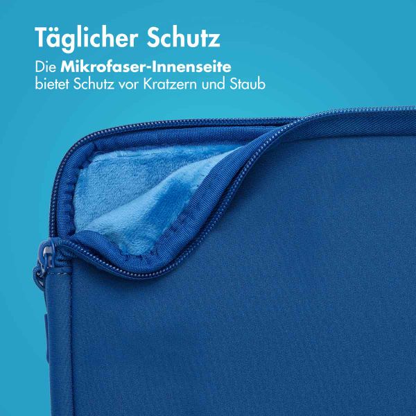 imoshion Laptop Hülle mit Fach 15-16 Zoll - Laptop Sleeve - Cobalt Blue