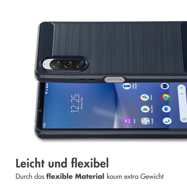 imoshion Brushed Back Cover für das Sony Xperia 10 V - Dunkelblau