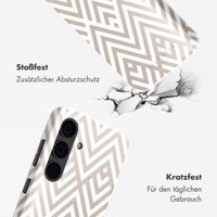 Selencia Vivid Tough Back Cover für das Samsung Galaxy S24 - Beige Zigzag