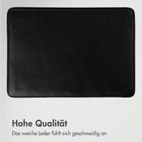 Accezz Leather Laptop Hülle Apple MacBook 15 Zoll - Laptop Sleeve - Schwarz