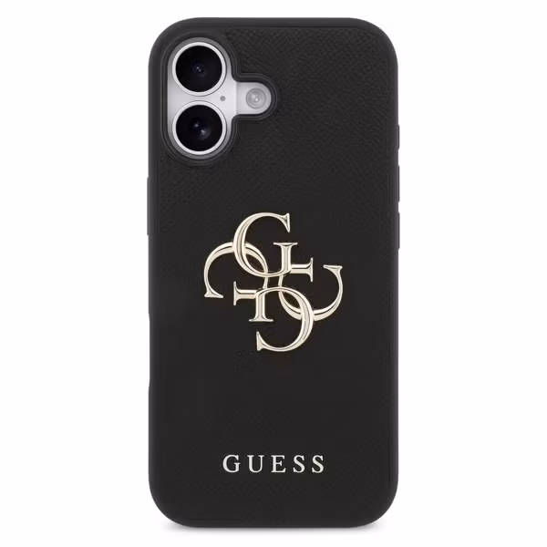 Guess Big 4G Logo Hülle Grained Apple iPhone 17 - Schwarz