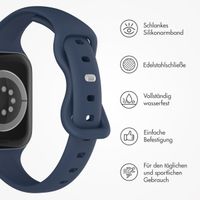 imoshion Slim Silikonarmband für die Apple Watch Series 1-10 / SE / Ultra (2) (44/45/46/49 mm) - Navy Blau