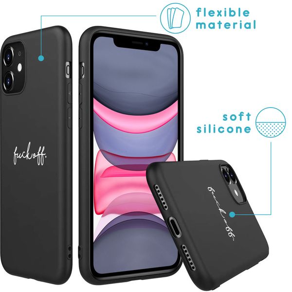 imoshion Design Hülle iPhone 11 - Fuck Off - Schwarz