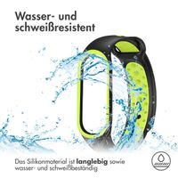 imoshion Silikonband Sport für das Xiaomi Mi Band 5 / 6 - Schwarz / Lime