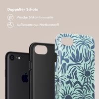 Selencia Vivid Tough Back Cover für das iPhone SE (2022 / 2020) / 8 / 7 - Tropical Vibes Light Blue