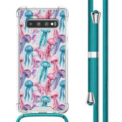 imoshion Design Hülle mit Band Samsung Galaxy S10 - Jellyfish Watercolor