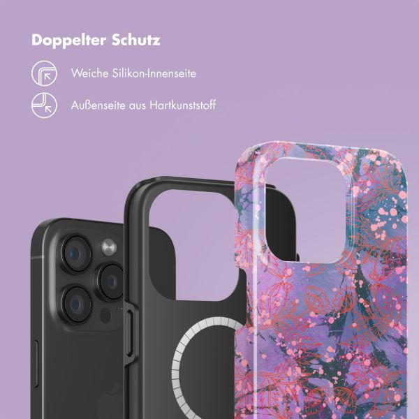 Selencia Vivid Rückabdeckung mit MagSafe Apple iPhone 15 Pro - Fresh Paint Flower Orange