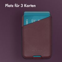 Accezz Lederkartenhalter - Geeignet für MagSafe und Qi2 - Heath Purple