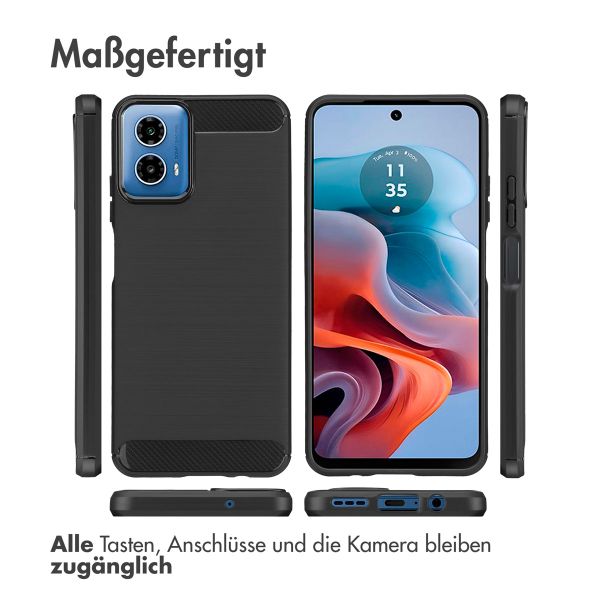 imoshion Brushed Back Cover für das Motorola Moto G34 - Schwarz