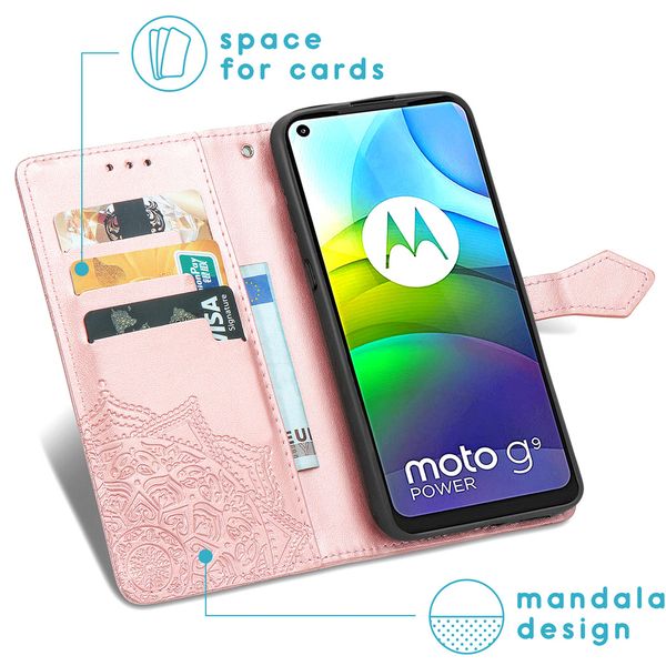 imoshion Mandala Klapphülle Motorola Moto G9 Power - Roségold