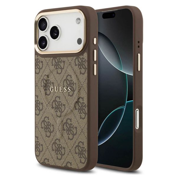 Guess Classic 4G Logo Backcover MagSafe Apple iPhone 17 Pro Max - Braun