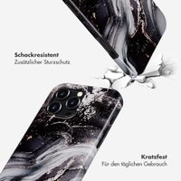Selencia Vivid Tough Back Cover MagSafe für das Apple iPhone 16 Pro Max - Chic Marble Black