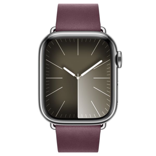 Apple Modern Buckle FineWoven für das  Apple Watch Series 1 t/m 9 / SE (38/40/41 mm) | Series 10 / 11 (42 mm) - Größe M - Mulberry