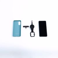 imoshion Ausziehbares Kabel mit Karabinerhaken und Telefonpad - Schwarz