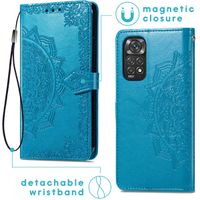 imoshion Mandala Klapphülle für das Xiaomi Redmi Note 11 Pro - Türkis