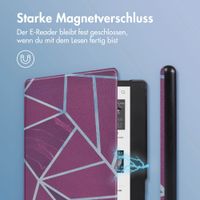 imoshion Design Slim Hard Case Sleepcover für das Kobo Elipsa 2E - Bordeaux Graphic