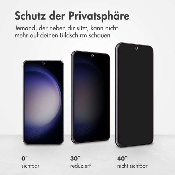 Accezz Privacy Displayschutz aus gehärtetem Glas für das Samsung Galaxy S22 / S23