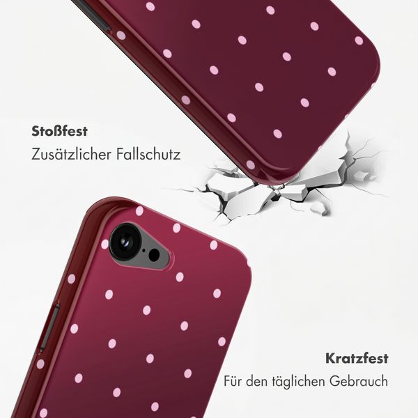 Selencia Vivid Rückabdeckung mit MagSafe Apple iPhone 17e / 16e - Happy Dots Burgundy