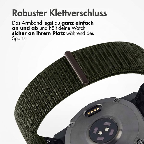 imoshion QuickFit® Nylon Armband -   Garmin 20 mm Anschluss - Größe L/XL - Grün