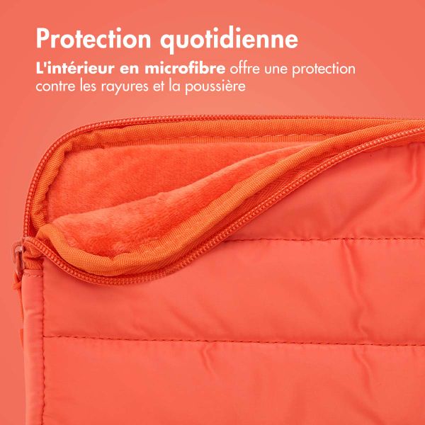 imoshion Puffer Laptop Hülle 13-14 Zoll - Laptop Sleeve - Apricot Crush Orange