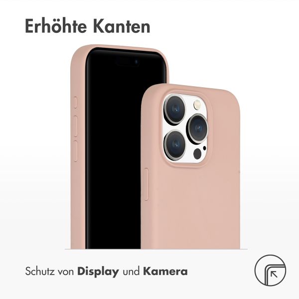 Accezz Liquid Silikoncase für das iPhone 15 Pro - Rosa