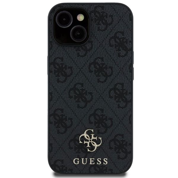 Guess 4G Metal Logo Back Cover MagSafe Apple iPhone 15 - Schwarz
