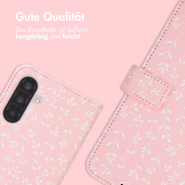 imoshion Design Klapphülle Samsung Galaxy A36 - Pink Bazaar Flowers