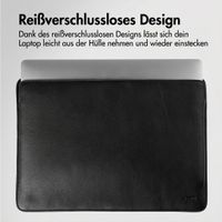 Accezz Leather Laptop Hülle Apple MacBook 14 Zoll - Laptop Sleeve - Schwarz