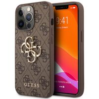 Guess 4G Metal Logo Back Cover Apple iPhone 13 Pro Max - Braun