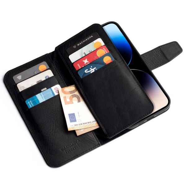 Wachikopa Multi Wallet Bookcase für das Apple iPhone 14 Pro - Black