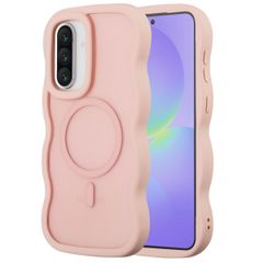 Selencia Wavy Backcover mit MagSafe Samsung Galaxy A36 / A56 - Soft Pink