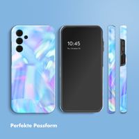 Selencia Vivid Tough Back Cover für das Samsung Galaxy A15 - Holographic Blue Dream