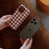 Selencia Vivid Back Cover Samsung Galaxy S25 FE - Pied-de-Poule