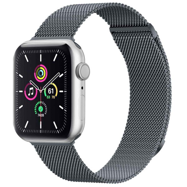 imoshion Mailändische Magnetarmband für die Apple Watch Series 1 bis 9 / SE (38/40/41 mm) | Series 10 (42 mm) - Größe M - Grau