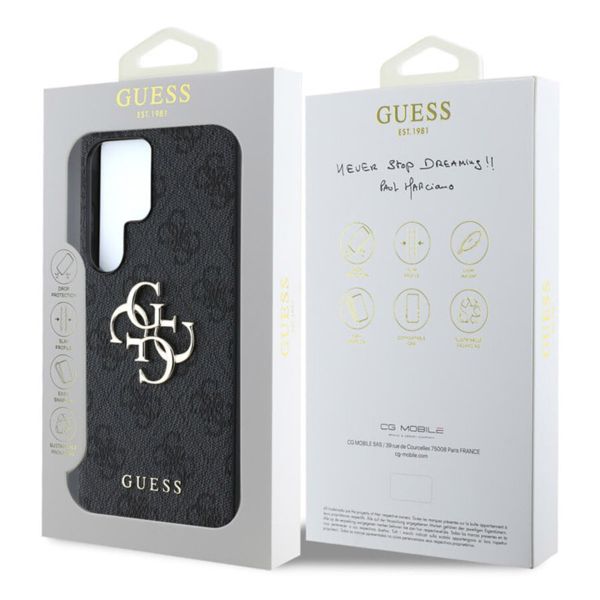 Guess 4G Metal Logo Back Cover Samsung Galaxy S25 Ultra - Schwarz