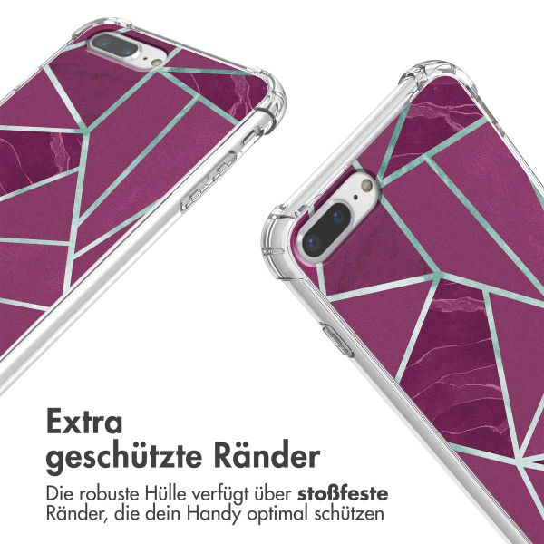 imoshion Design Hülle mit Band Apple iPhone 8 Plus / 7 Plus - Bordeaux Graphic