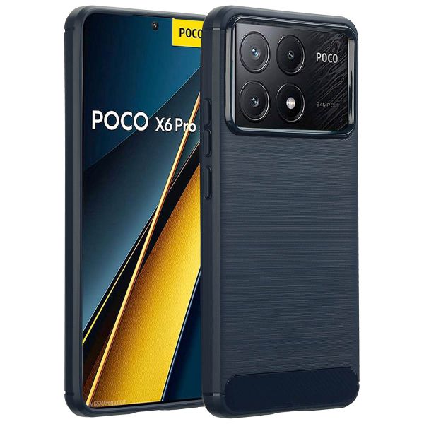 imoshion Brushed Back Cover für das Xiaomi Poco X6 Pro - Dunkelblau