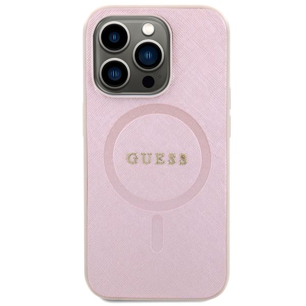 Guess Saffiano MagSafe Back Cover Apple iPhone 15 Pro - Rosa