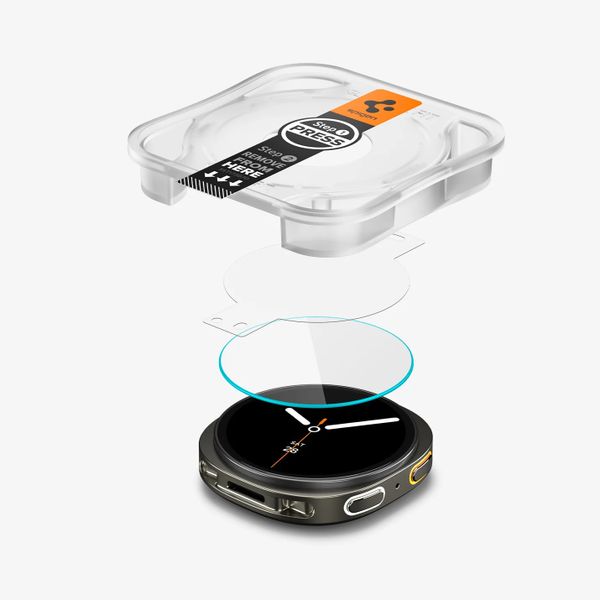 Spigen EZ FIT Glas.tR Displayschutzfolie mit Applikator für Samsung Galaxy Watch 9 / Watch 8 - 44 mm - Transparent