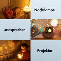 imoshion Dreamlight Nachtlicht-Projektor mit Lautsprecher - 10 Projektionsrollen - Weiß
