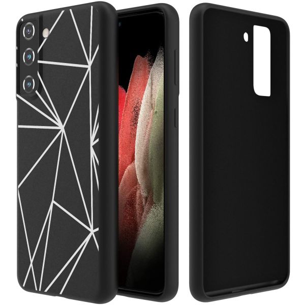 imoshion Design Hülle für das Samsung Galaxy S21 FE - Graphic Cube Black