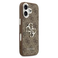 Guess 4G Metal Logo Back Cover Apple iPhone 17 - Silver Edge - Brown