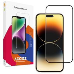 Accezz Full Cover Screen Protector aus gehärtetem Glas für das Apple iPhone 14 Pro Max / 15 Plus / 16 Plus