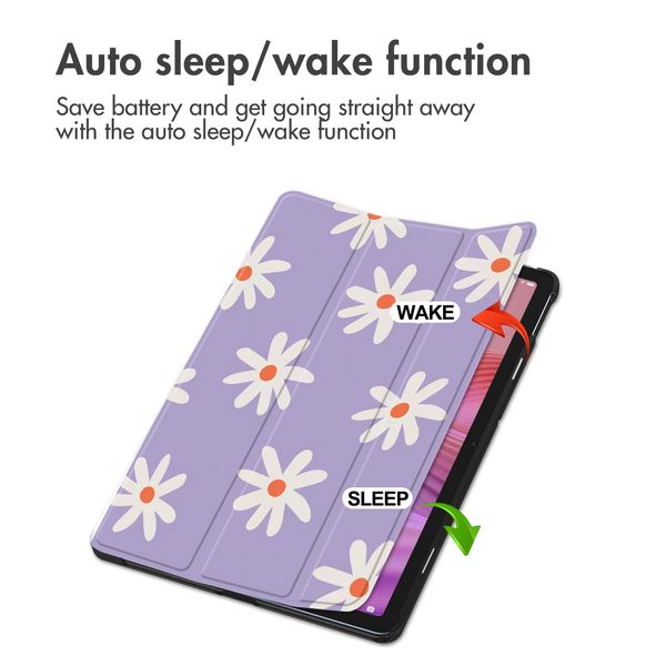 imoshion Design Trifold Klaphülle Lenovo Tab (2025) - Flowers Distance