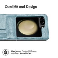 imoshion Luxuriöse Klapphülle Samsung Galaxy Z Flip 7 FE - Hellblau