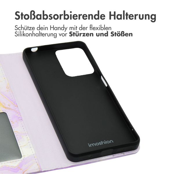 imoshion Design Klapphülle Motorola Moto G04 / G24 - Purple Marble